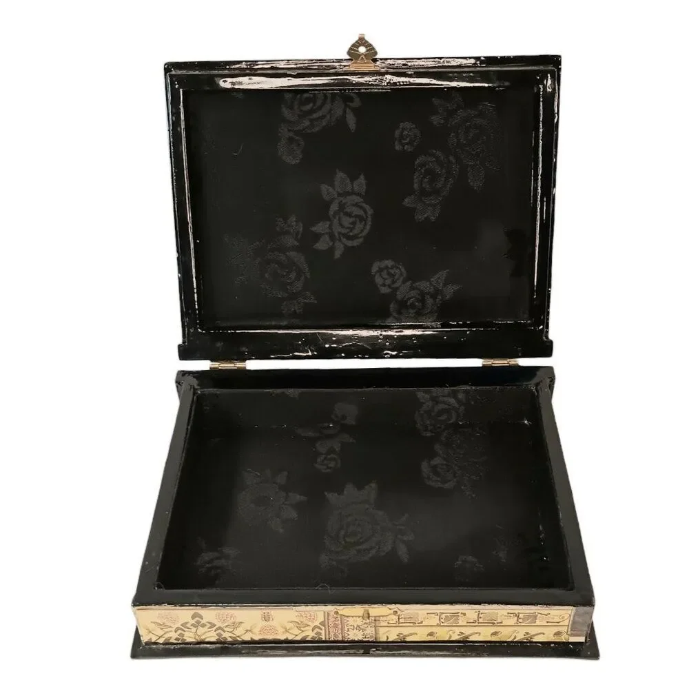 Decoupaged Laquer Box Alphonse Mucha La Peinture Laquered Trinket Jewelry Box